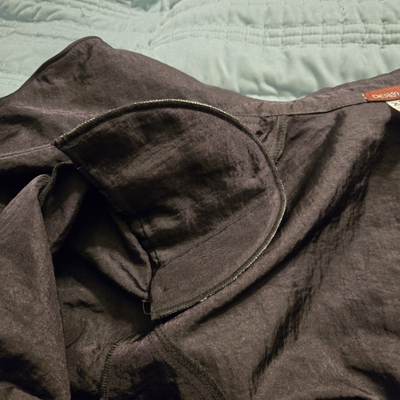 Vintage Design Today's Wire Collared Black Coat Womans Size XL - Picture 6 of 11